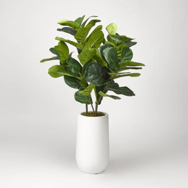 48'' Faux Fiddle Leaf Fig Plant in Planter - Image 2