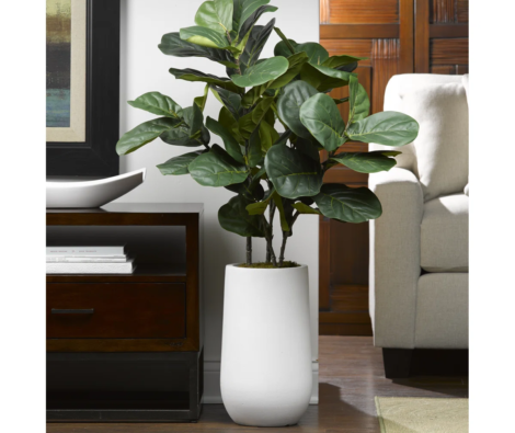 48''+Faux+Fiddle+Leaf+Fig+Plant+in+Planter