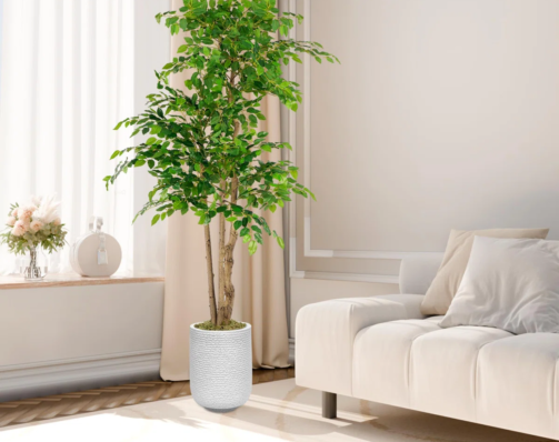 70+_Faux+Ficus+Tree+In+a+White+Magnesium+Mud+Flower+pot,+Faux+Plant (2)