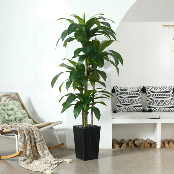 Adcock UV Resistant Artificial Green Dracaena Tree