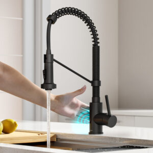 Kraus Bolden Touchless Sensor Commercial Style 2-Function Single Handle Pull-Down Kitchen Faucet KSF-1610MB